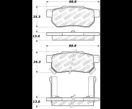 StopTech StopTech 90-01 Acura Integra Street Select Brake Pads - Rear for Honda CR-X 2