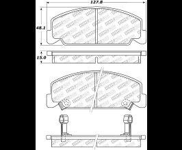 StopTech StopTech Street Select Brake Pads - Rear for Honda CR-X 2