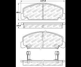 StopTech StopTech Street Touring 93-00 Honda Civic DX w/ Rr Drum Brakes Front Brake Pads for Honda CR-X 2