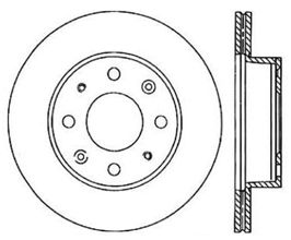 StopTech StopTech 90-91 Honda CRX HF 1.5L / 00-06 Honda Insight MIT/CVT Slotted & Drilled Right Front Rotor for Honda CR-X 2