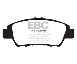 EBC 10-15 Honda CR-Z 1.5LL Hybrid Redstuff Front Brake Pads for Honda CR-Z 1
