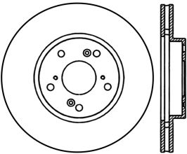 StopTech StopTech 98-17 Honda Accord SportStop Slotted & Drilled Cryo Front Left Rotor for Honda CR-Z 1