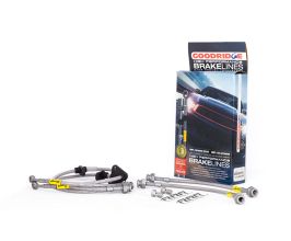 Gooridge 92-95 Honda Civic All Models w/ Rear Drum / 93-00 Del Sol Rear Drum SS Brake Lines for Honda Del Sol 1