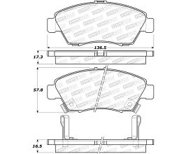 StopTech StopTech Sport Brake Pads w/Shims and Hardware - Front for Honda Del Sol 1