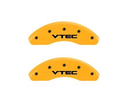 MGP Caliper Covers 4 Caliper Covers Engraved Front & Rear Vtech Yellow Finish Black Char 2003 Honda Element for Honda Element 1