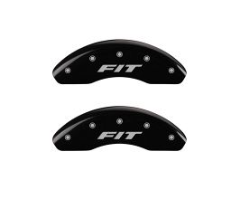 MGP Caliper Covers Front set 2 Caliper Covers Engraved Front FIT Black finish silver ch for Honda Fit 2