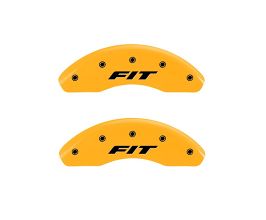 MGP Caliper Covers Front set 2 Caliper Covers Engraved Front FIT Yellow finish black ch for Honda Fit 2