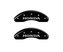 MGP Caliper Covers Front set 2 Caliper Covers Engraved Front Honda Black finish silver ch for Honda Fit 2