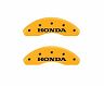 MGP Caliper Covers Front set 2 Caliper Covers Engraved Front Honda Yellow finish black ch for Honda Fit Base/Sport/EV