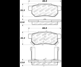 StopTech StopTech 90-01 Acura Integra Street Select Brake Pads - Rear for Honda Fit 3