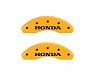 MGP Caliper Covers 4 Caliper Covers Engraved Front & Rear Honda Yellow finish black ch