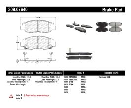 StopTech StopTech Performance 98-02 Honda Accord Coupe/Sedan 4cyl Rear Drum/Disc Front Brake Pads for Honda Insight 2