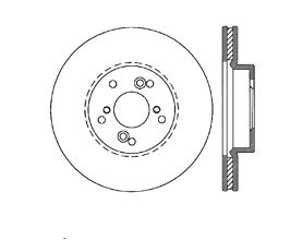 StopTech StopTech Power Slot Slotted 99-08 Acura TL (STD Caliper) / 01-03 CL / 04-09 TSX Front Left Rotor for Honda Odyssey 2