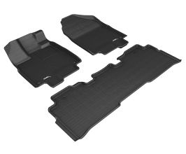 3D Mats 18-22 Honda Odyssey Kagu 1st & 2nd Row Floor Mats - Black for Honda Odyssey 4