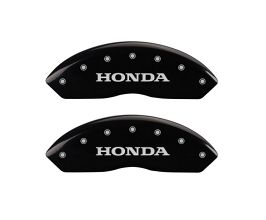 MGP Caliper Covers 4 Caliper Covers Engraved Front & Rear Honda Black finish silver ch for Honda Odyssey 4