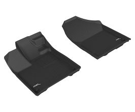 3D Mats 2016-2020 Honda Pilot/Passport Kagu 1st Row Floormat - Black for Honda Passport 3