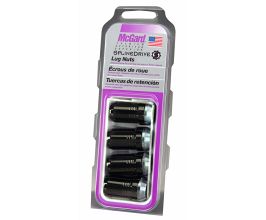 McGard SplineDrive Lug Nut (Cone Seat) M14X1.5 / 1.648in. Length (4-Pack) - Black (Req. Tool) for Honda Pilot 3