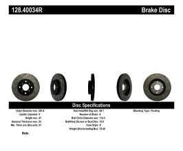 StopTech StopTech Drilled Sport Brake Rotor for Honda Prelude 4