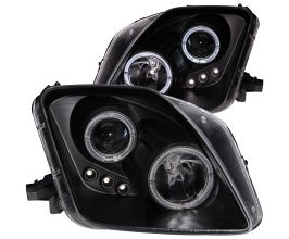 Anzo 1997-2001 Honda Prelude Projector Headlights w/ Halo Black w/ LED for Honda Prelude 5