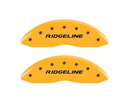 MGP Caliper Covers 4 Caliper Covers Engraved Front & Rear Ridgeline Yellow Finish Black Char 2019 Honda Ridgeline for Honda Ridgeline 2