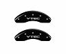 MGP Caliper Covers 4 Caliper Covers Engraved Front & Rear Vtech Black finish silver ch