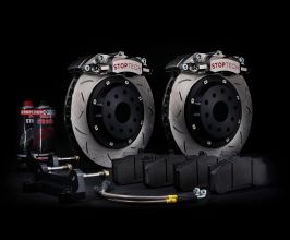 StopTech StopTech 06-09 Honda S2000 STR-43 Calipers 309x32mm Pillar Bi-Slotted Rotors Front Big Brake Kit for Honda S2000 AP