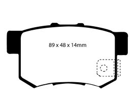 EBC 97 Acura CL 2.2 Redstuff Rear Brake Pads for Honda S2000 AP