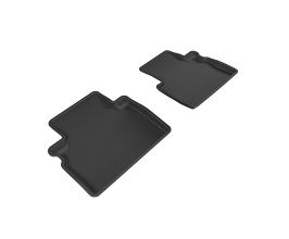 3D Mats 2016-2017 Infiniti QX50 Kagu 2nd Row Floormats - Black for Infiniti QX J50