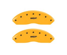 MGP Caliper Covers 4 Caliper Covers Engraved Front & Rear Yellow finish black ch for Infiniti QX J50