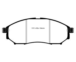 EBC 06-09 Infiniti FX35 3.5 Greenstuff Front Brake Pads for Infiniti QX J50