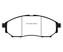 EBC 08-13 Infiniti EX35 3.5 Yellowstuff Front Brake Pads for Infiniti QX J50