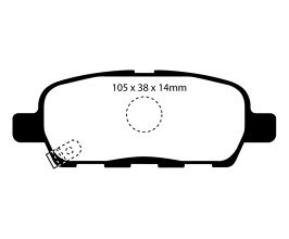 EBC 08-13 Infiniti EX35 3.5 Yellowstuff Rear Brake Pads for Infiniti QX J50