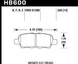 HAWK Infiniti G35 Sport/G37 / 08-10 Nissan Rogue / 07-09 Sentra SE-R / 10 Sentra SE-R M/T HPS Street for Infiniti QX J50