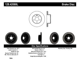 StopTech StopTech 08-09 Infiniti EX35 / 05-08 G35 / 09 G37 / 06-09 M35/M45 Drilled Left Rear Rotor for Infiniti QX J50
