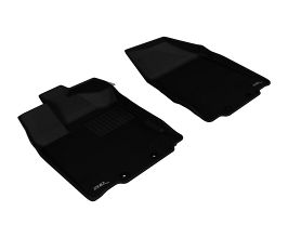 3D Mats 2013-2020 Nissan/Infiniti Pathfinder/QX60/JX Kagu 1st Row Floormat - Black for Infiniti QX L50