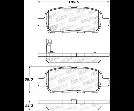 StopTech StopTech 12-17 Nissan Maxima Street Performance Rear Brake Pads for Infiniti QX L50