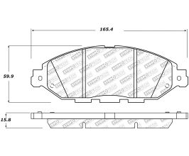 StopTech StopTech 13-19 Nissan Pathfinder Street Select Brake Pads - Front for Infiniti QX L50