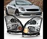 Anzo 2003-2007 Infiniti G35 Projector Headlight Plank Style Black (HID Compatible, No HID Kit ) for Infiniti G35 Base/Sport