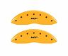 MGP Caliper Covers 4 Caliper Covers Engraved Front & Rear Yellow Finish Black Char 2006 Infiniti G35