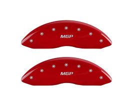 MGP Caliper Covers 4 Caliper Covers Engraved Front & Rear Red finish silver ch for Infiniti Skyline V36