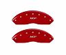 MGP Caliper Covers 4 Caliper Covers Engraved Front & Rear Red finish silver ch