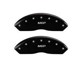 MGP Caliper Covers 4 Caliper Covers Engraved Front & Rear Black finish silver ch for Infiniti Skyline V36