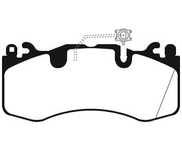 EBC 2016+ Maserati Levante 3.0TT (424) Yellowstuff Front Brake Pads for Lamborghini 350