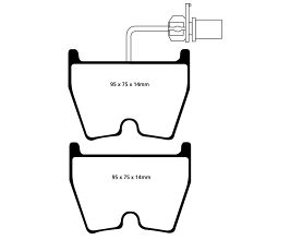 EBC 06-09 Audi RS4 4.2 (Cast Iron Rotors) Bluestuff Front Brake Pads for Lamborghini Murcielago