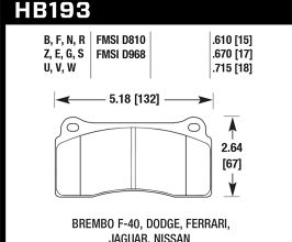 HAWK 09-11 Nissan GT-R Rear / 03-09 Dodge Viper SRT10 Fron & Rear HT-10 Race Brake Pads for Lamborghini Murcielago
