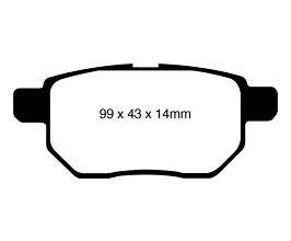 EBC 11+ Lexus CT200h 1.8 Hybrid Greenstuff Rear Brake Pads for Lexus CT ZWA10
