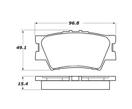 StopTech StopTech Street Touring 16-17 Toyota Camry Rear Brake Pads for Lexus ES 5