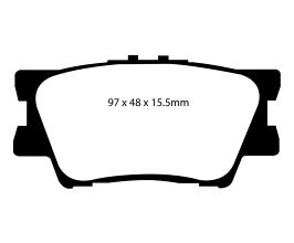 EBC 12-17 Toyota Camry 2.5L Yellowstuff Rear Brake Pads for Lexus ES XV40