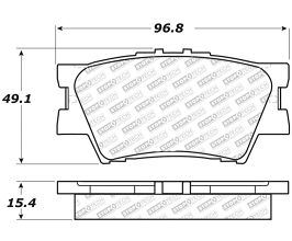StopTech StopTech Street Select Brake Pads - Rear for Lexus ES XV60