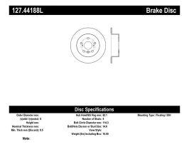 StopTech StopTech Sport Drilled & Slotted Rotor - Rear Left for Lexus ES XV60